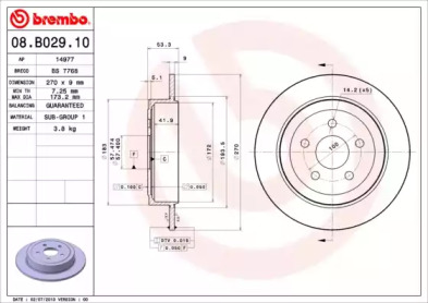 BRECO bs7768 -  Тормозной диск
