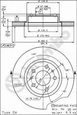 BRECO bs7859 -  Тормозной диск