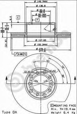 BRECO bs7869 -  Тормозной диск