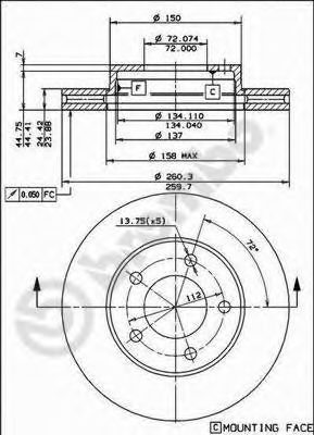 BRECO bs7908 -  Тормозной диск