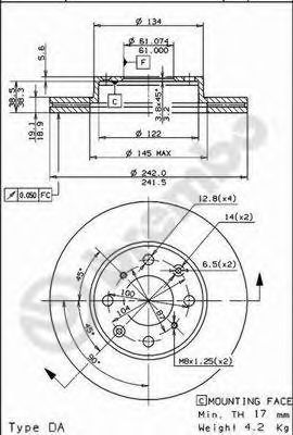 BRECO bs7938 -  Тормозной диск