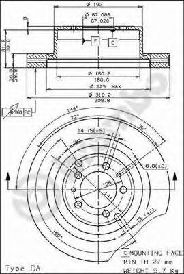 BRECO bs7972 -  Тормозной диск