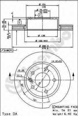 BRECO bs7978 -  Тормозной диск
