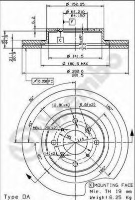 BRECO bs7985 -  Тормозной диск