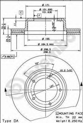 BRECO bs8035 -  Тормозной диск