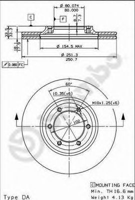 BRECO bs8036 -  Тормозной диск
