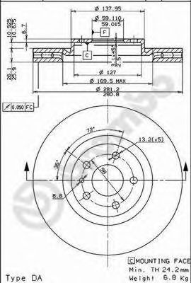 BRECO bs8094 -  Тормозной диск