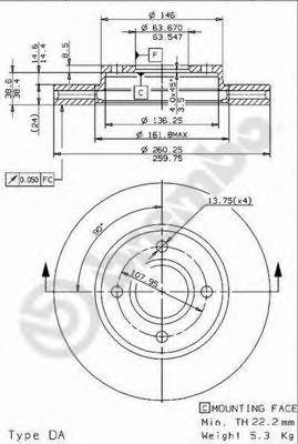 BRECO bs8095 -  Тормозной диск