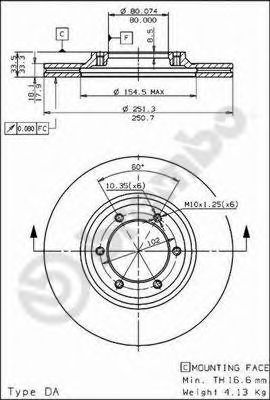 BRECO bs8101 -  Тормозной диск