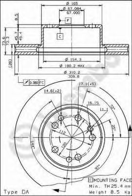 BRECO bs8106 -  Тормозной диск