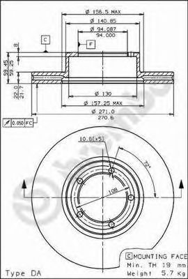 BRECO bs8127 -  Тормозной диск