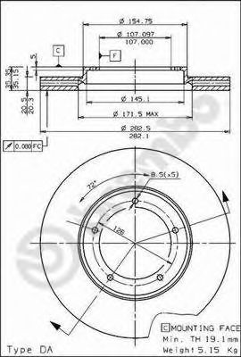 BRECO bs8130 -  Тормозной диск