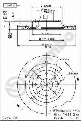 BRECO bs8142 -  Тормозной диск