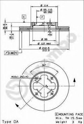 BRECO bs8151 -  Тормозной диск