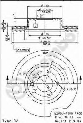 BRECO bs8155 -  Тормозной диск
