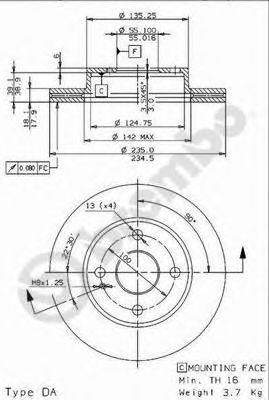 BRECO bs8156 -  Тормозной диск
