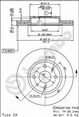 BRECO bs8164 -  Тормозной диск