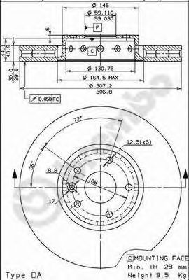 BRECO bs8187 -  Тормозной диск