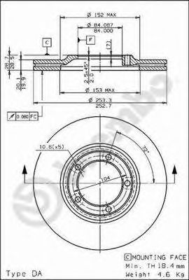 BRECO bs8215 -  Тормозной диск