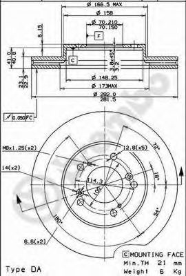BRECO bs8238 -  Тормозной диск