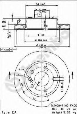 BRECO bs8247 -  Тормозной диск