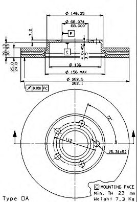 BRECO bs8294 -  Тормозной диск