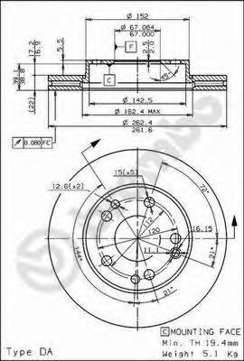 BRECO bs8313 -  Тормозной диск