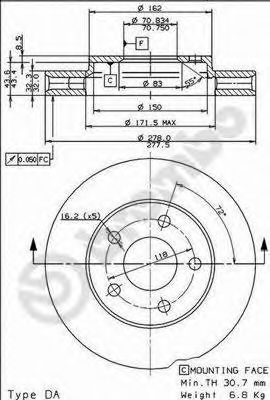 BRECO bs8323 -  Тормозной диск