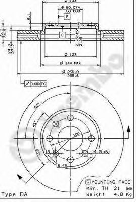 BRECO bs8324 -  Тормозной диск
