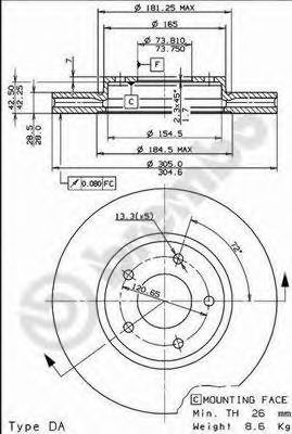 BRECO bs8336 -  Тормозной диск