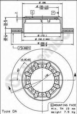 BRECO bs8366 -  Тормозной диск