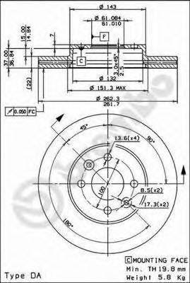 BRECO bs8374 -  Тормозной диск