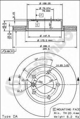 BRECO bs8396 -  Тормозной диск
