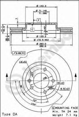BRECO bs8397 -  Тормозной диск