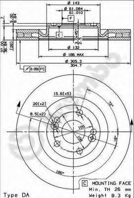 BRECO bs8406 -  Тормозной диск