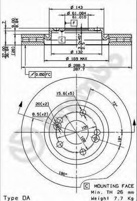 BRECO bs8407 -  Тормозной диск
