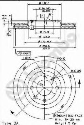BRECO bs8414 -  Тормозной диск
