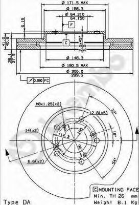 BRECO bs8418 -  Тормозной диск