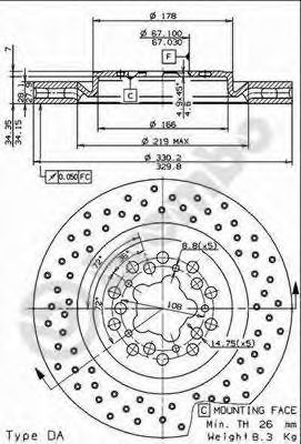 BRECO bs8419 -  Тормозной диск