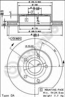 BRECO bs8438 -  Тормозной диск