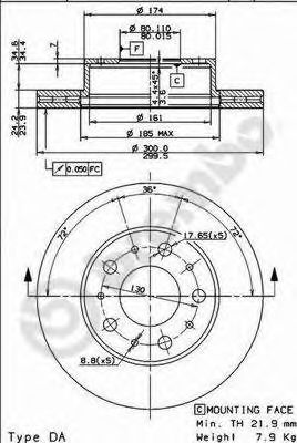 BRECO bs8440 -  Тормозной диск