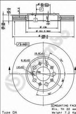 BRECO bs8471 -  Тормозной диск
