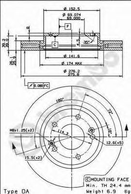BRECO bs8485 -  Тормозной диск