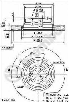 BRECO bs8491 -  Тормозной диск