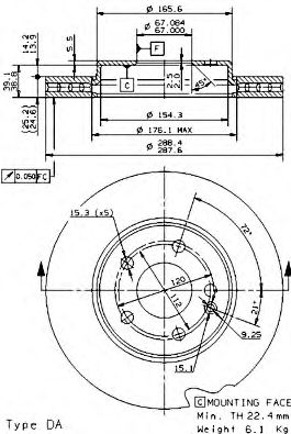 BRECO bs8498 -  Тормозной диск