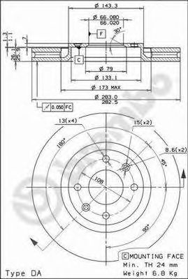 BRECO bs8535 -  Тормозной диск