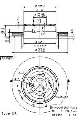 BRECO bs8551 -  Тормозной диск
