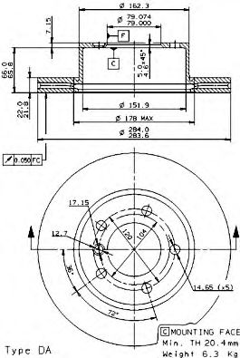 BRECO bs8564 -  Тормозной диск