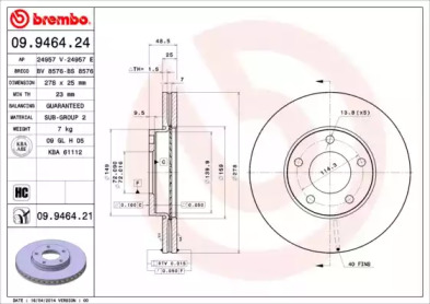 BRECO bs8576 -  Тормозной диск