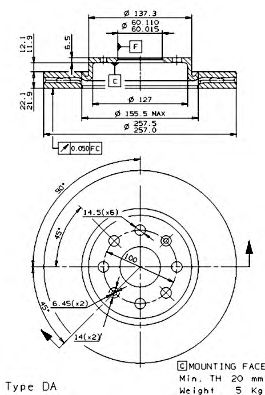 BRECO bs8599 -  Тормозной диск